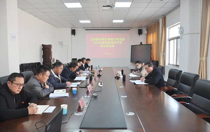 云煤（LETOU乐投）集团党委委员、纪委书记、监察专员覃崇辉一行到陆东煤矿公司领导年度民主生涯会