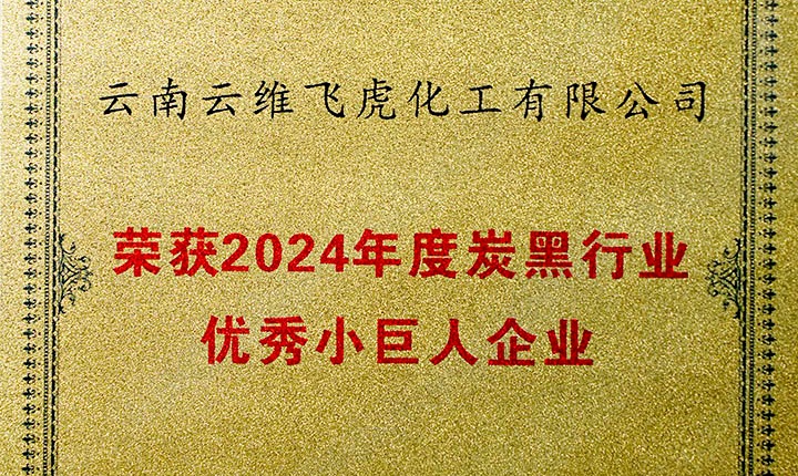 荣誉加冕，将来可期！云维飞虎公司荣膺“中国炭黑行业优良幼巨人”